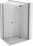Mexen Mist-F folding shower cabin right 85 x 95 cm, transparent, brushed gun gray - 8A6T-085-095-66-00-P
