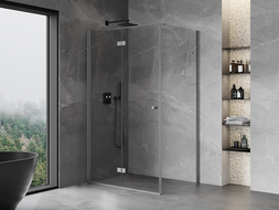 Mexen Mist-F folding shower enclosure left 100 x 70 cm, transparent, gun metal - 8A6T-100-070-95-00-L