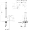Mexen Kevin 1-bowl granite kitchen sink with drainer and Telma faucet, gray - 6517-71-670200-70