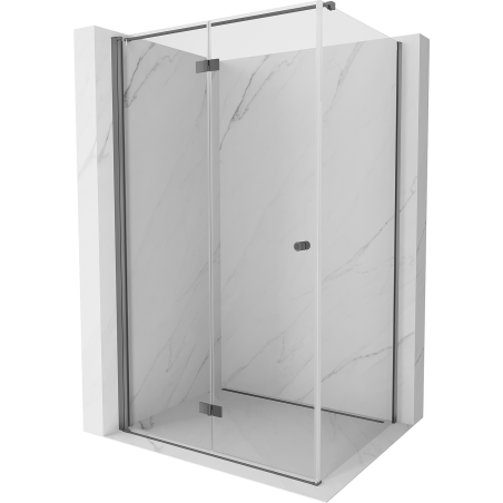 Mexen Mist-F folding shower enclosure left 105 x 80 cm, transparent, gun metal - 8A6T-105-080-95-00-L