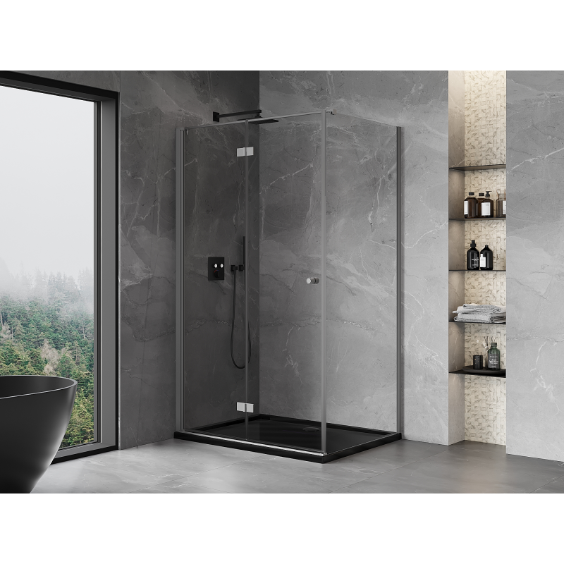 Mexen Mist-F folding shower cabin left 110 x 85 cm, transparent, gun metal - 8A6T-110-085-95-00-L