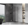 Mexen Mist-F folding shower cabin left 90 x 90 cm, transparent, gun metal - 8A6T-090-090-95-00-L