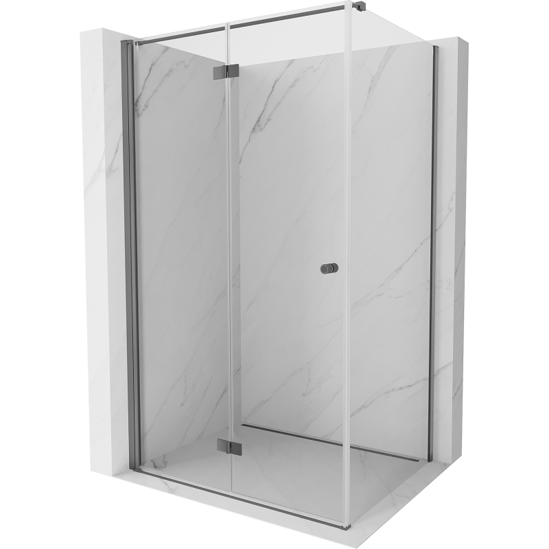 Mexen Mist-F folding shower cabin left 70 x 120 cm, transparent, gun metal - 8A6T-070-120-95-00-L