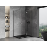 Mexen Mist-F foldable right shower enclosure 75 x 80 cm, transparent, gun metal - 8A6T-075-080-95-00-P