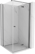 Mexen Mist-F folding shower cabin right 80 x 80 cm, transparent, gun metal - 8A6T-080-080-95-00-P