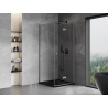 Mexen Mist-F folding shower cabin right 90 x 90 cm, transparent, gun metal - 8A6T-090-090-95-00-P