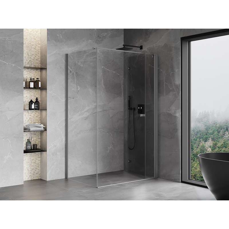 Mexen Mist-F folding shower cabin right 115 x 120 cm, transparent, gun metal - 8A6T-115-120-95-00-P