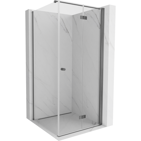 Mexen Mist-F folding shower enclosure right 120 x 120 cm, transparent, gun metal - 8A6T-120-120-95-00-P