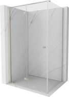 Mexen Mist-F folding shower enclosure left 95 x 75 cm, transparent, brushed nickel - 8A6T-095-075-97-00-L