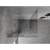Mexen Mist-F folding left shower cabin 80 x 80 cm, transparent, brushed nickel - 8A6T-080-080-97-00-L