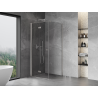 Mexen Mist-F foldable shower cabin left 85 x 85 cm, transparent, brushed nickel - 8A6T-085-085-97-00-L