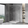 Mexen Mist-F folding shower enclosure left 115 x 85 cm, transparent, brushed nickel - 8A6T-115-085-97-00-L