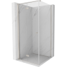 Mexen Mist-F folding shower enclosure left 90 x 90 cm, transparent, brushed nickel - 8A6T-090-090-97-00-L