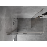 Mexen Mist-F folding shower enclosure left 85 x 100 cm, transparent, brushed nickel - 8A6T-085-100-97-00-L