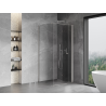 Mexen Mist-F folding shower enclosure right 80 x 80 cm, transparent, brushed nickel - 8A6T-080-080-97-00-P