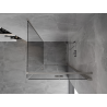 Mexen Mist-F folding shower enclosure right 80 x 80 cm, transparent, brushed nickel - 8A6T-080-080-97-00-P