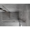 Mexen Mist-F right folding shower cabin 105 x 80 cm, transparent, brushed nickel - 8A6T-105-080-97-00-P