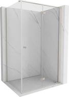 Mexen Mist-F folding shower cabin right 80 x 85 cm, transparent, brushed nickel - 8A6T-080-085-97-00-P