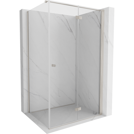 Mexen Mist-F folding shower cabin right 100 x 85 cm, transparent, brushed nickel - 8A6T-100-085-97-00-P