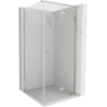 Mexen Mist-F folding shower cabin right 90 x 90 cm, transparent, brushed nickel - 8A6T-090-090-97-00-P
