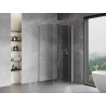 Mexen Mist-F folding shower enclosure right 95 x 95 cm, transparent, brushed nickel - 8A6T-095-095-97-00-P