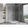 Mexen Mist-F folding shower cabin right 70 x 100 cm, transparent, brushed nickel - 8A6T-070-100-97-00-P