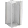 Mexen Mist-F folding right shower cabin 100 x 100 cm, transparent, brushed nickel - 8A6T-100-100-97-00-P