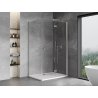 Mexen Mist-F folding shower enclosure right 105 x 120 cm, transparent, brushed nickel - 8A6T-105-120-97-00-P