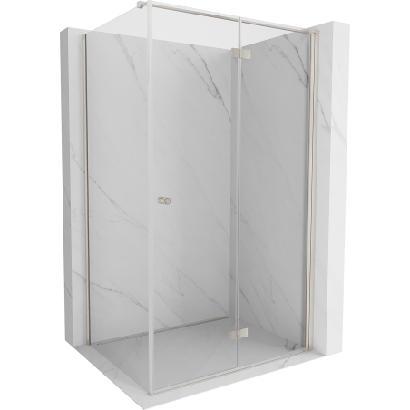 Mexen Mist-F folding shower enclosure right 105 x 120 cm, transparent, brushed nickel - 8A6T-105-120-97-00-P