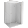 Mexen Mist-F folding shower enclosure right 115 x 120 cm, transparent, brushed nickel - 8A6T-115-120-97-00-P