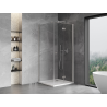 Mexen Mist-F folding shower cabin right 120 x 120 cm, transparent, brushed nickel - 8A6T-120-120-97-00-P