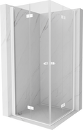 Mexen Mist-F Duo folding shower cabin 80 x 80 cm, transparent, white - 8A6-080L-080P-20-00