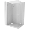 Mexen Mist-F Duo folding shower cabin left 90 x 80 cm, transparent, white - 8A6-090L-080P-20-00