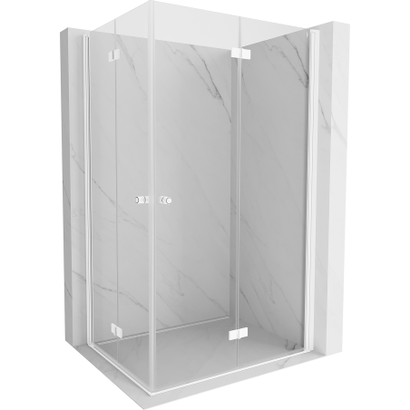 Mexen Mist-F Duo Folding Shower Cabin Right 70 x 85 cm, Transparent, White - 8A6-070L-085P-20-00