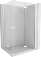 Mexen Mist-F Duo foldable shower cabin right 70 x 100 cm, transparent, white - 8A6-070L-100P-20-00