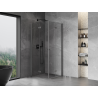 Mexen Mist-F Duo folding shower cabin 70 x 70 cm, transparent, gun gray brushed - 8A6-070L-070P-66-00