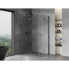 Mexen Mist-F Duo folding shower cabin left 80 x 70 cm, transparent, gun gray brushed - 8A6-080L-070P-66-00