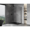 Mexen Mist-F Duo Folding Shower Cabin Left 105 x 70 cm, Transparent, Brushed Gun Gray - 8A6-105L-070P-66-00