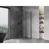 Mexen Mist-F Duo Folding Shower Enclosure 95 x 95 cm, Transparent, Brushed Gun Gray - 8A6-095L-095P-66-00