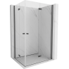 Mexen Mist-F Duo Folding Shower Cabin Right 90 x 100 cm, Transparent, Gun Gray Brushed - 8A6-090L-100P-66-00