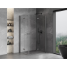 Mexen Mist-F Duo shower enclosure foldable right 75 x 105 cm, transparent, brushed gun gray - 8A6-075L-105P-66-00