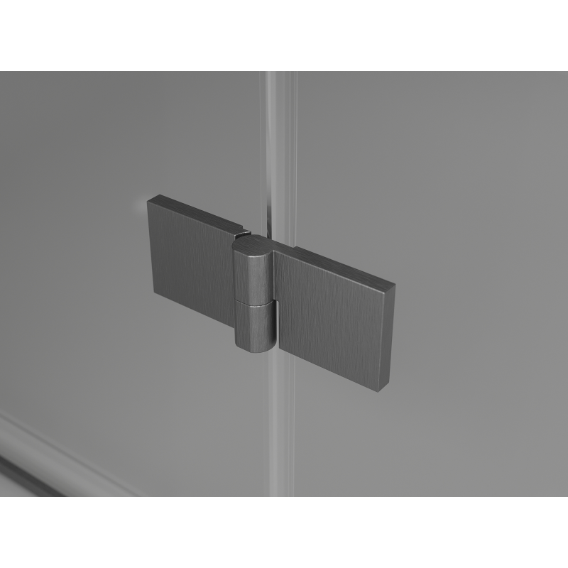 Mexen Mist-F Duo Folding Shower Enclosure Right 80 x 110 cm, Transparent, Brushed Gun Gray - 8A6-080L-110P-66-00