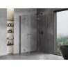 Mexen Mist-F Duo Folding Shower Enclosure Right 80 x 110 cm, Transparent, Brushed Gun Gray - 8A6-080L-110P-66-00