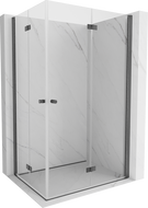Mexen Mist-F Duo Folding Shower Enclosure Right 80 x 110 cm, Transparent, Brushed Gun Gray - 8A6-080L-110P-66-00
