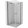 Mexen Mist-F Duo foldable shower cabin 110 x 110 cm, transparent, brushed gun gray - 8A6-110L-110P-66-00