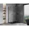 Mexen Mist-F Duo Folding Shower Cabin Right 90 x 115 cm, Transparent, Brushed Gun Gray - 8A6-090L-115P-66-00