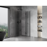 Mexen Mist-F Duo Foldable Shower Cabin 120 x 120 cm, Transparent, Brushed Gun Gray - 8A6-120L-120P-66-00