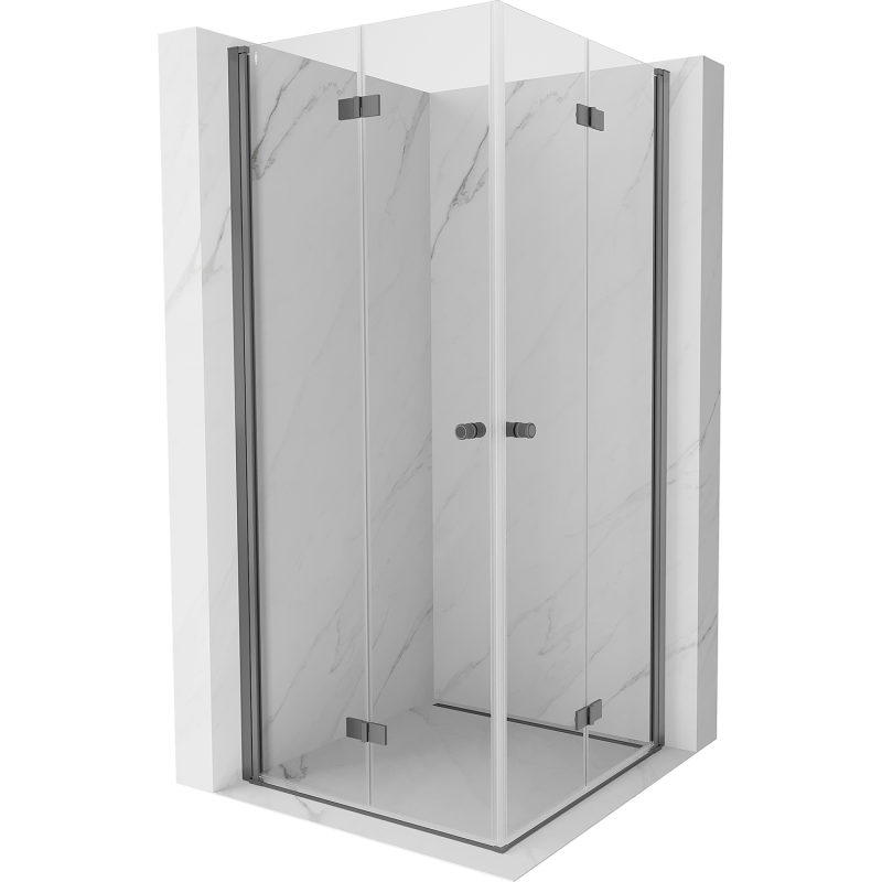 Mexen Mist-F Duo Folding Shower Cabin 70 x 70 cm, Transparent, Gun Metal - 8A6-070L-070P-95-00