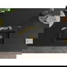 Mexen Milo 1-compartment granite sink with a kitchen mixer tap Duero, Black/Gold metallic - 6505-75-671600-50