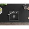 Mexen Milo 1-bowl granite kitchen sink with Duero faucet, speckled black - 6505-76-671600-00